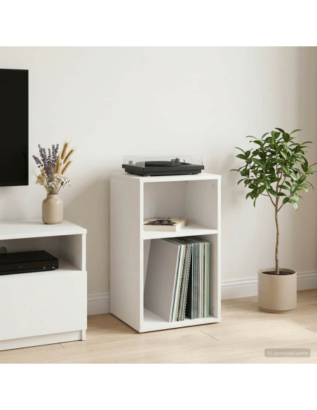 Mobile porta vinili Bianco 38 x 33 x 61 cm Legno ingegnerizzato