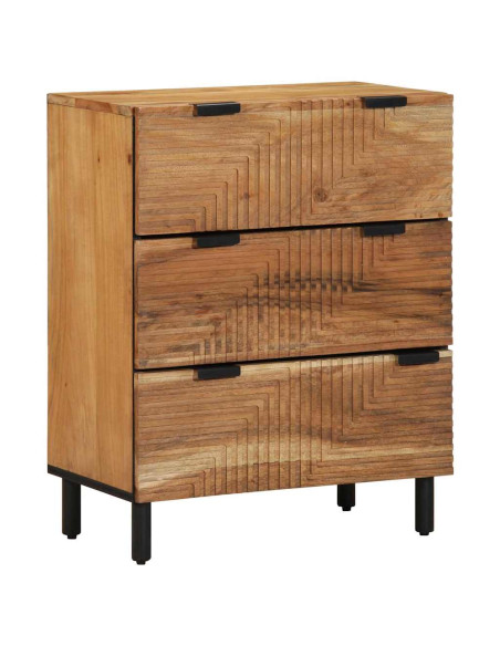 Set di Credenze 2 pz 120 x 33 x 75 cm Legno di Acacia Massello