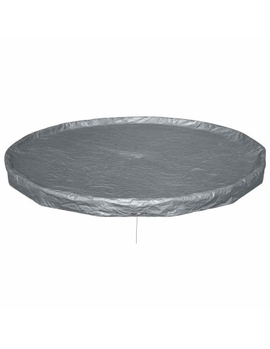 Bestway Copertura per piscina Ø4,27 m Rotondo Poliestere Grigio