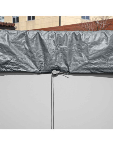 Bestway Copertura per piscina Ø4,57 m Rotondo Poliestere Grigio