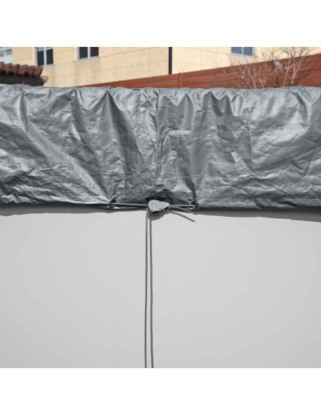 Bestway Copertura per piscina Ø4,57 m Rotondo Poliestere Grigio
