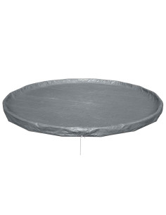 Bestway Copertura per piscina Ø4,88 m Rotondo Poliestere Grigio 2