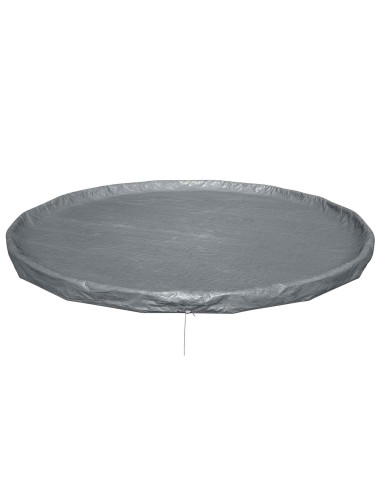 Bestway Copertura per piscina Ø4,88 m Rotondo Poliestere Grigio