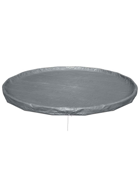 Bestway Copertura per piscina Ø4,88 m Rotondo Poliestere Grigio