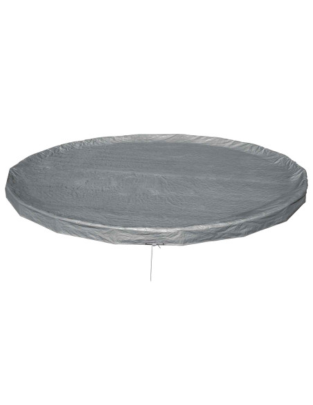 Bestway Copertura per piscina Ø5,49 m Rotondo Poliestere Grigio