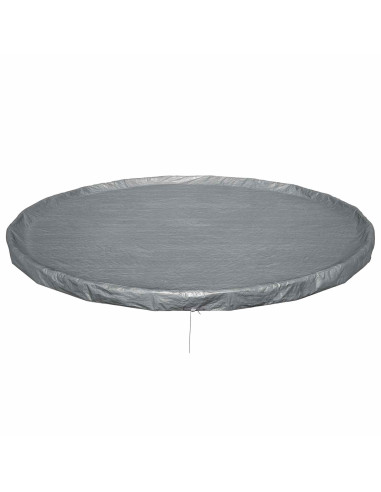 Bestway Copertura per piscina Ø6,1 m Rotondo Poliestere Grigio