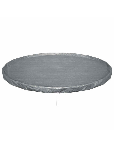 Bestway Copertura per piscina Ø6,1 m Rotondo Poliestere Grigio