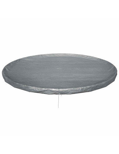 Bestway Copertura per piscina Ø6,71 m Rotondo Poliestere Grigio