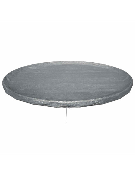 Bestway Copertura per piscina Ø6,71 m Rotondo Poliestere Grigio