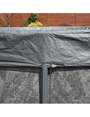 Bestway Copertura per piscina Ø6,71 m Rotondo Poliestere Grigio