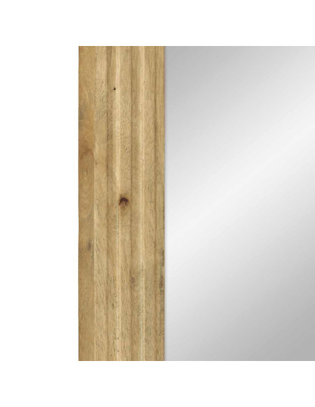 Specchio da Bagno Marrone 50x70x3 cm in Legno Massello di Mango