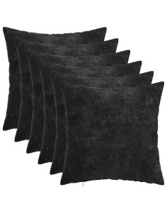 Federa 6 pz HEERLEN Antracite 30 x 30 cm Tessuto Chenille 2