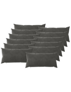 Federa 12 pcs HEERLEN Grigio Scuro 40 x 80 cm Velluto 2