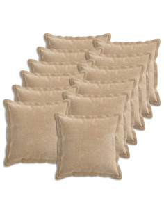 Federa 12 pz HOUTEN Tortora 40 x 40 cm Tessuto Chenille 2