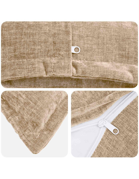 Federa 12 pz HOUTEN Tortora 40 x 40 cm Tessuto Chenille