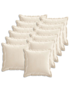 Federa 12 pz HOUTEN Crema 40 x 40 cm Tessuto Chenille 2