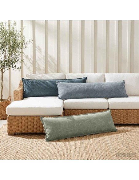 Federa 2 pz HOUTEN Verde 40 x 145 cm Tessuto Chenille