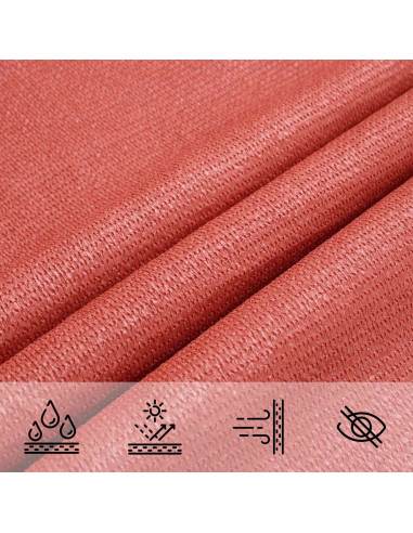 Telo Ombra 2 x 2 x 2 m HDPE Triangolare Terracotta
