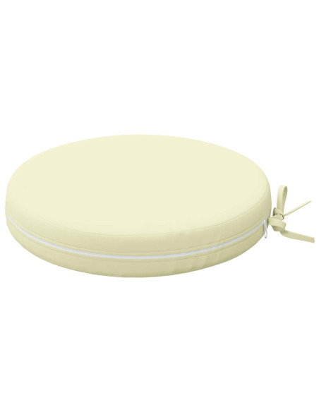 Cuscini per Sedia in 4 Pezzi SOEST 4 pz 100% Poliestere Crema