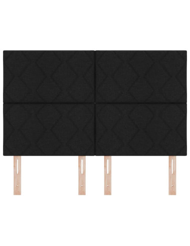 Testiera LED Nero 160 cm Tessuto