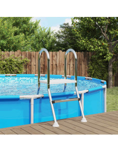 Scala per piscina parzialmente interrata 195 x 116 cm 4-Gradino