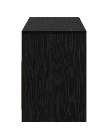 Mobile TV 102 x 37,5 x 52,5 cm Rovere Nero Legno ingegnerizzato