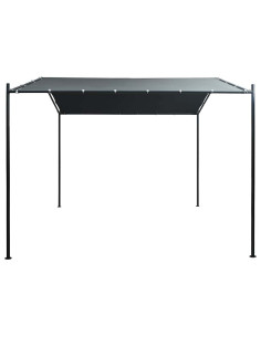 Gazebo Padiglione Tenda Tettoia 3x3 m in Acciaio Antracite