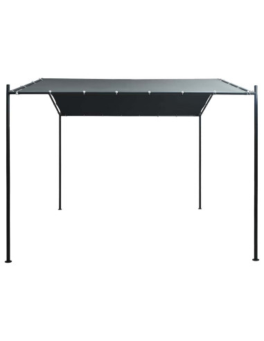 Gazebo Padiglione Tenda Tettoia 3x3 m in Acciaio Antracite
