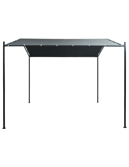 Gazebo Padiglione Tenda Tettoia 3x3 m in Acciaio Antracite