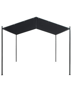 Gazebo Padiglione Tenda Tettoia 3x3 m in Acciaio Antracite 2