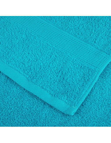 Asciugamani Premium SOLUND 4 pz Turchesi 50x100cm 600 g/m²