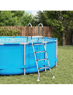 Scala per piscina fuori terra 195 x 150 cm 4-Gradino