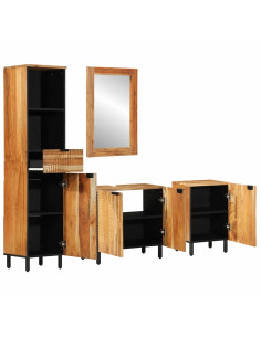 Set di Armadi da Bagno 4 pz Naturale 38 x 33 x 160 cm 2