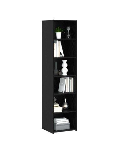 Credenza Rovere Nero 45 x 41 x 185 cm Legno ingegnerizzato