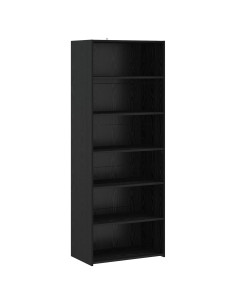 Credenza Rovere Nero 70 x 41 x 185 cm Legno ingegnerizzato 2