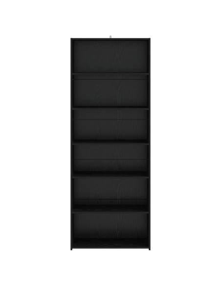 Credenza Rovere Nero 70 x 41 x 185 cm Legno ingegnerizzato