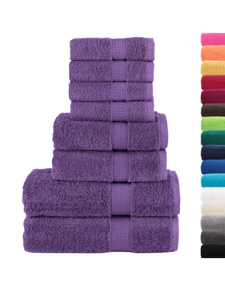 Set ASciugamani SOLUND 8 pz Viola 600 gsm