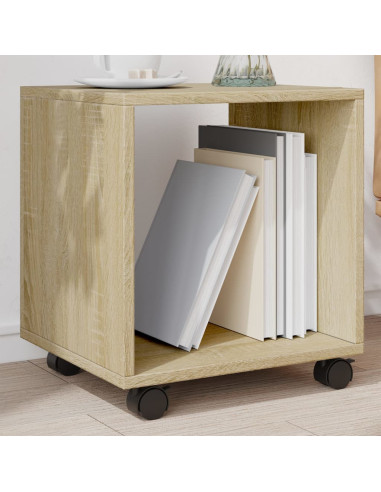 Mobiletto con Ruote Rovere Sonoma 37x33x42,5 cm in Truciolato
