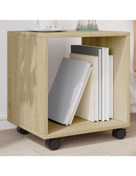 Mobiletto con Ruote Rovere Sonoma 37x33x42,5 cm in Truciolato