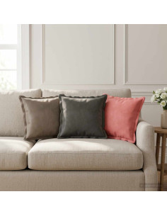 Cuscino con cuscino HOUTEN 12 pz Grigio Chiaro Velluto