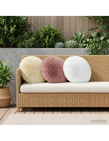 Cuscino con cuscino HEERLEN 6 pz Bianco Fleece PV