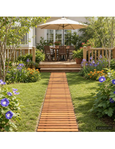 Sentiero del Giardino 3 pz Naturale 200 x 40 cm