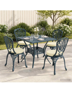 Cuscini per Sedia in 4 Pezzi SOEST 4 pz 100% Poliestere Crema