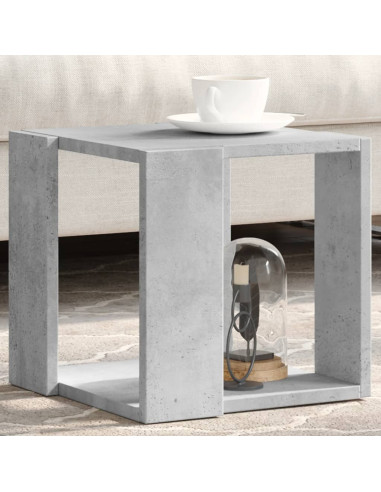 Tavolino da Salotto Grigio Cemento 32x32x30cm Legno Multistrato