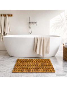 Tappetini da bagno Naturale 55 x 80 cm Legno di Acacia Massello