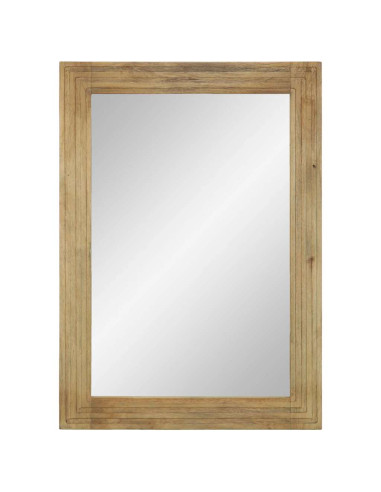 Specchio da Bagno Marrone 50x70x3 cm in Legno Massello di Mango