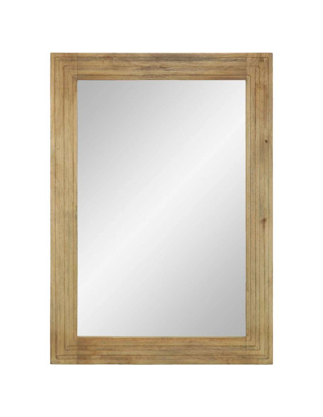 Specchio da Bagno Marrone 50x70x3 cm in Legno Massello di Mango