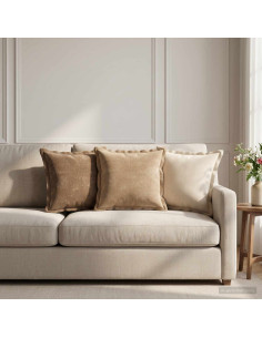 Federa 12 pz HOUTEN Crema 40 x 40 cm Tessuto Chenille