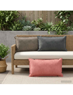 Cuscino con cuscino HOUTEN 6 pz Grigio Scuro Velluto