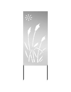 Schermo per privacy in giardino Traforo Argento 50 x 140 cm 2